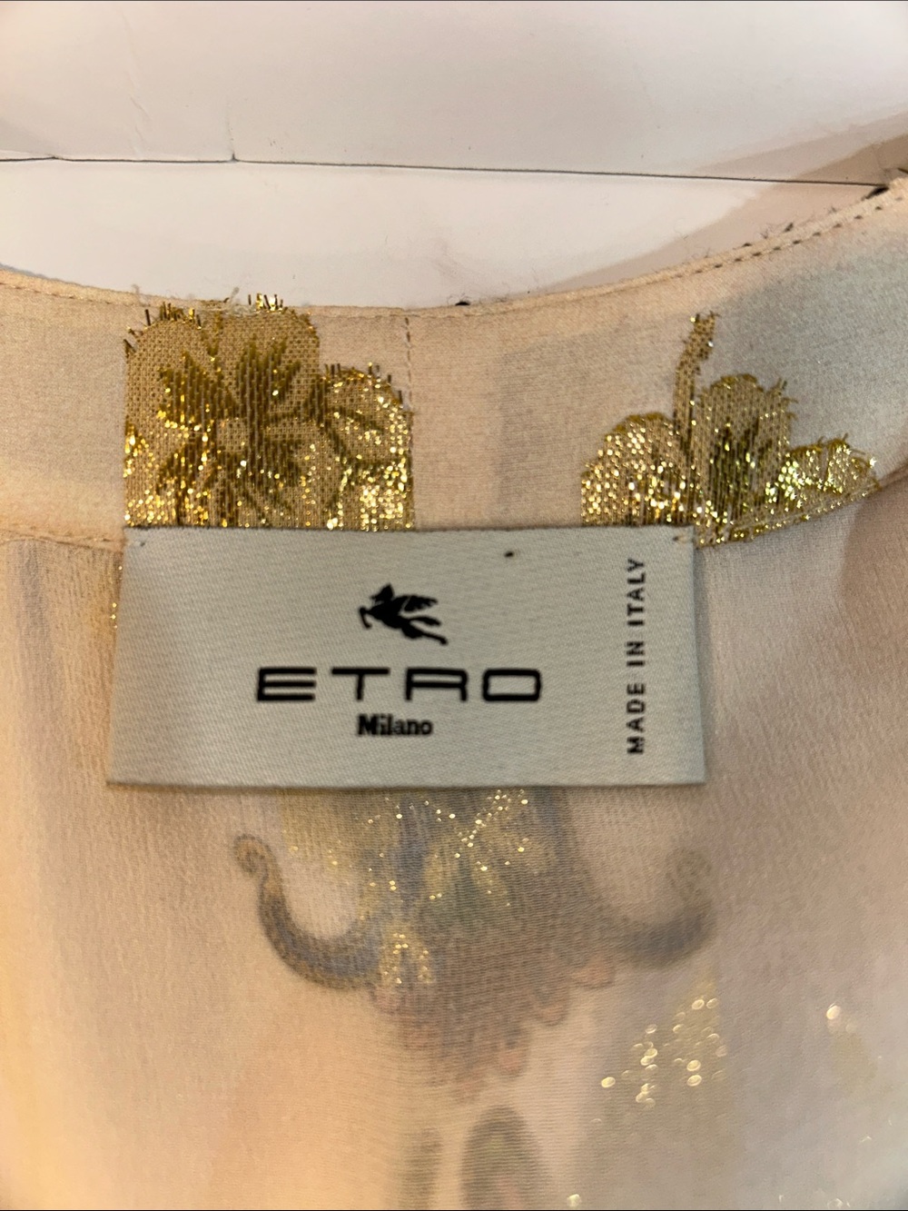 ETRO Abito Irima Silk Metallic Mini Boho Dress - Picture 6 of 13
